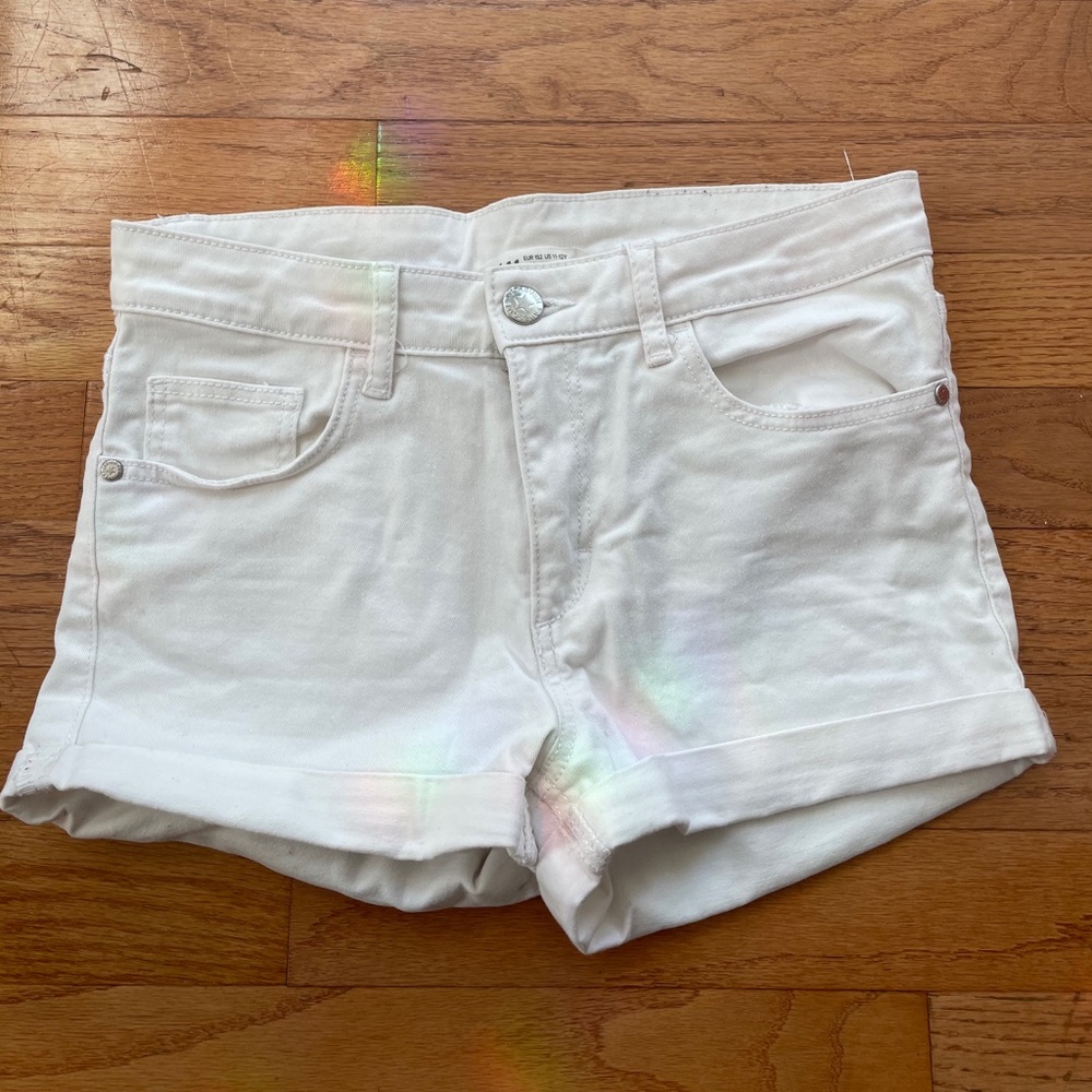 H&M White Denim Shorts